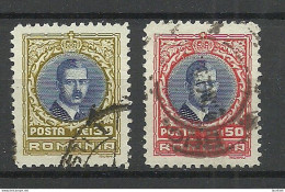 ROMANIA Rumänien 1931 Michel 386 - 387 O - Gebraucht