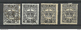 ROMANIA 1932-1947 Taxa De Plata, 4 Stamps, Mint & Used Dienstmarken Duty Tax - Revenue Stamps