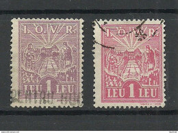 ROMANIA Rumänien 1948 Post-Steuermarken Tax Taxe Michel 38 - 39 O - Fiscaux