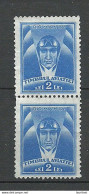 ROMANIA Rumänien 1932 Zwangzuschlagsmarke F. D. Flugfonds Aviation Michel 17 As Pair (*) Mint No Gum/ohne Gummi - Fiscale Zegels