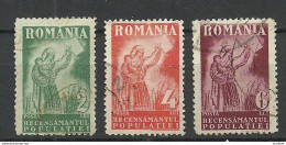 ROMANIA Rumänien 1930 Volkszählung Michel 394 - 396 O - Used Stamps