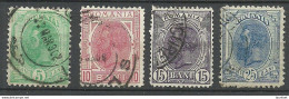 ROMANIA Rumänien 1898 Michel 113 - 116 O - Oblitérés
