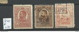 ROMANIA Rumänien 1918 Michel 240 - 242 */o - Gebruikt