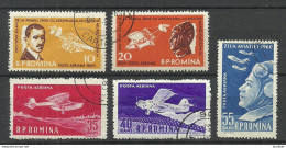 Romania 1960 Michel 2861 - 2865 Aviation Flugzeug Air Plane Tag D. Flugwesens Aurel Vlaicu - Airplanes