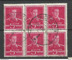 Romania 1940/942 Michel 656 As 6-block O King Michael I - Used Stamps