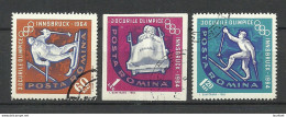 Romania 1963 Michel 2199 & 2202 & 2209 O Innsbruck Olympic Winter Games - Inverno1964: Innsbruck