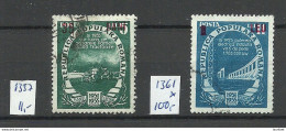ROMANIA Rumänien 1951 Michel 1357 & 1361 O - Oblitérés