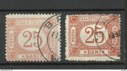 ROMANIA Rumänien 1898-1905 Michel 3 - 4 O Paketmarken - Pacchi Postali