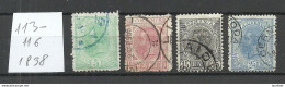 ROMANIA Rumänien 1898 Michel 113 - 116 O - Used Stamps