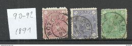 ROMANIA Rumänien 1891 Michel 90 - 92 O - Used Stamps