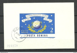 Romania 1963 Michel Block 56 S/S Kosmonautik Space Raumfahrt O - Hojas Bloque