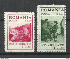ROMANIA Rumänien 1931 Micel 413 - 414 * Souting Pfadfinder - Unused Stamps