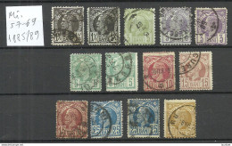 ROMANIA Rumänien 1885/89 Michel 57 - 69 O - Used Stamps