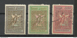 ROMANIA Rumänien 1906 Michel 173 - 175 */o - Unused Stamps