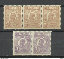 ROMANIA Rumänien 1920-1921 King Karl I König Michel 267 & 272 MNH - Ungebraucht