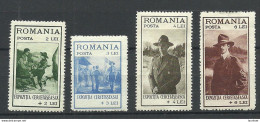 ROMANIA Rumänien 1931 Micel 414 - 417 * Souting Pfadfinder NB! Mi 414 Has A Thinne Place/dünne Haftstelle! - Unused Stamps