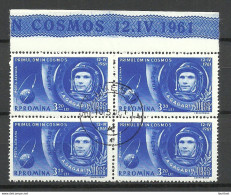 Romania 1961 Michel 1963 Gagarin Kosmonautik Space As 4-block O - Europa