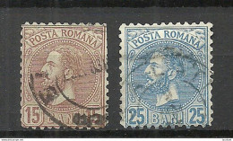 ROMANIA Rumänien 1880 Michel 55 - 56 O - 1858-1880 Moldavia & Principato