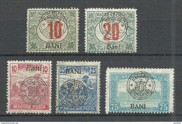 New ROMANIA ROMANA Siebenbürgen Neu-Rumänien 1919, 5 Stamps, Mint & Used - Transilvania
