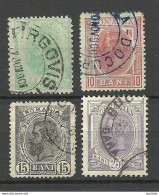 ROMANIA Rumänien 1898 King Karl I König Michel 113 - 116 O - Used Stamps