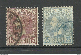 ROMANIA Rumänien 1880 Michel 55 - 56 O - 1858-1880 Moldavie & Principauté