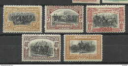 ROMANIA Rumänien 1906 = 5 Values From Set Michel 187 - 196 * - Neufs