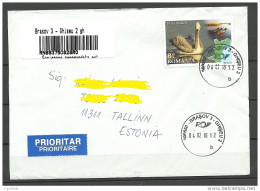 ROMANIA Rumänien 2016 Registered Air Mail Letter To Estonia - Storia Postale