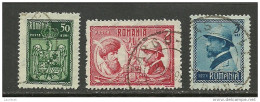 ROMANIA Rumänien 1922 Michel 288 & 290 - 291 O - Gebraucht