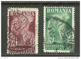 ROMANIA Rumänien 1930 Volkszählung Michel 394 & 396 O - Gebraucht