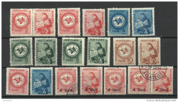 ROMANIA ROMANA Rumänien 1950 & 1952 Lot Portmarken Postage Due Michel 93 - 96  **/*/o - Segnatasse