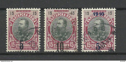 BULGARIA Bulgarien 1903-1910 Michel 65 & 69 & 77 O - Oblitérés