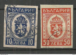 BULGARIA Bulgarien 1944 Michel 25 & 28 O Paketmarken - Europa