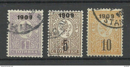 BULGARIA Bulgarien 1909 Michel 71 & 73 - 74 O - Gebraucht