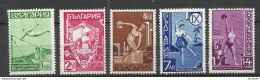 BULGARIA Bulgarien 1939 Michel 360 - 364 * Sport - Ongebruikt