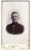 Photo J. Mehlbreuer, Strassburg I. E., Steinwallstr. 56, Portrait De Soldat En Uniforme 132 Avec Moustache  - Anonieme Personen
