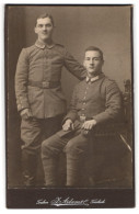 Fotografie J. Adams, Traben-Trabach, Portrait Soldat Und Uffz. In Feldgrau Uniform  - Personnes Anonymes