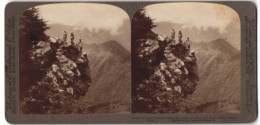 Stereo-Fotografie Underwood & Underwood, New York, Ansicht Simla / Indien, Himalaya Gebirgszug  - Stereoscoop