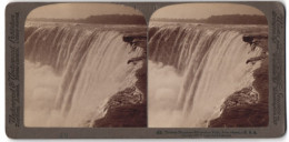 Stereo-Fotografie Underwood & Underwood, New York, Ansicht Niagara Falls / NY, Wasserfall Niagarafälle  - Stereoscopio