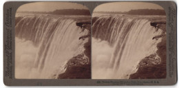 Stereo-Fotografie Underwood & Underwood, New York, Ansicht Niagara Falls / NY, Wasserfall Niagarafälle  - Stereoscopic