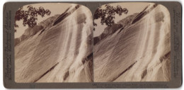 Stereo-Fotografie Underwood & Underwood, New York, Ansicht Yosemite Valley / CA, Glacier Point Felsformation  - Stereoscoop