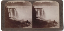 Stereo-Fotografie Underwood & Underwood, New York, Ansicht Niagara Falls / NY, Horseshoe Falls, Wasserfall, Niagarafä  - Stereo-Photographie