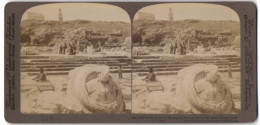 Stereo-Fotografie Underwood & Underwood, New York, Ansicht Eleusis / Griechenland, Hadrian Relief  - Stereoscopio