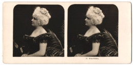 Stereo-Fotografie NPG, Berlin-Steglitz, Blonde Dame Im Abendkleid  - Photos Stéréoscopiques