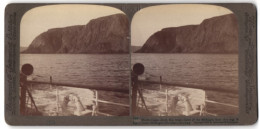Stereo-Fotografie Underwood & Underwood, New York, Dampfer Neptun Am Nordkapp Bei Mitternacht  - Stereoscopic