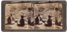 Stereo-Fotografie Underwood & Underwood, New York, Künstler Y. Namikawa In Seinem Haus In Kyoto / Japan  - Berühmtheiten