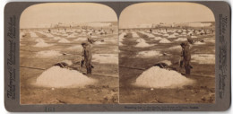 Stereo-Fotografie Underwood & Underwood, New York, Arbeiter Schuftet Auf Den Salzfeldern Einer Saline In Russland  - Professions