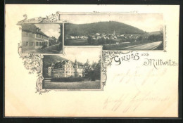 AK Mitwitz, Gasthaus, Unteres Schloss, Panorama  - Other & Unclassified