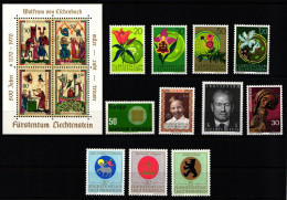 Liechtenstein Jahrgang 1970 Postfrisch #KO448 - Other & Unclassified