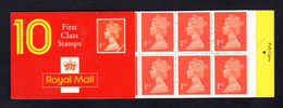 GRANDE-BRETAGNE 1990 - Carnet Yvert C1474a-2 - SG HD5 - NEUF** MNH - Barcode Booklet With 10 NVI 1st Class Stamps - Postzegelboekjes