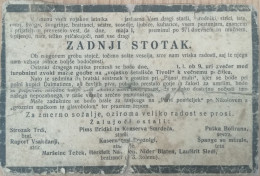 ZADNJI STOTAK, RAZGLEDNICA POSLANA IZ KOBARIDA, NENAVADNA VSEBINA, KOT HUMORNA OSMRTNICA!!!, Slabša Ohranjenost - Slovenia